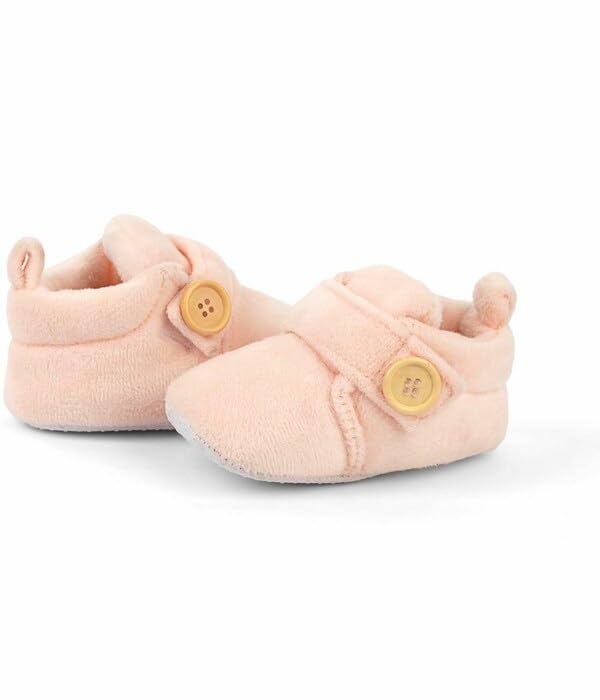 Star Fish Newborn Baby Boys & Girls 3 TO 12 Months Skin Friendly Comfortable & Breathable Cotton Booties (Pink -1212)