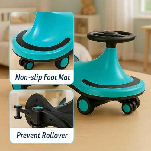 Storio Kids Magic Swing Car Twister Ride On | Toy Car with PU Wheels | Toy Car for 3 to 5 Years | Push Ride on Baby Car,100 Kg Capacity | Birthday Gift for Kids Boys and Girls - Blue