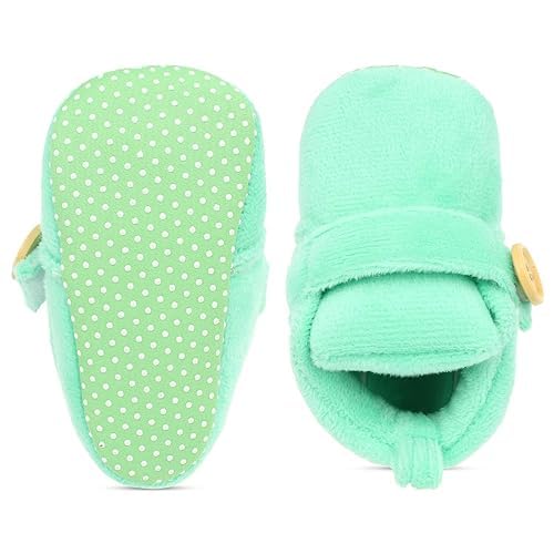 Star Fish Newborn Baby Boys & Girls 3 TO 12 Months Skin Friendly Comfortable & Breathable Cotton Booties (Pink -1212)