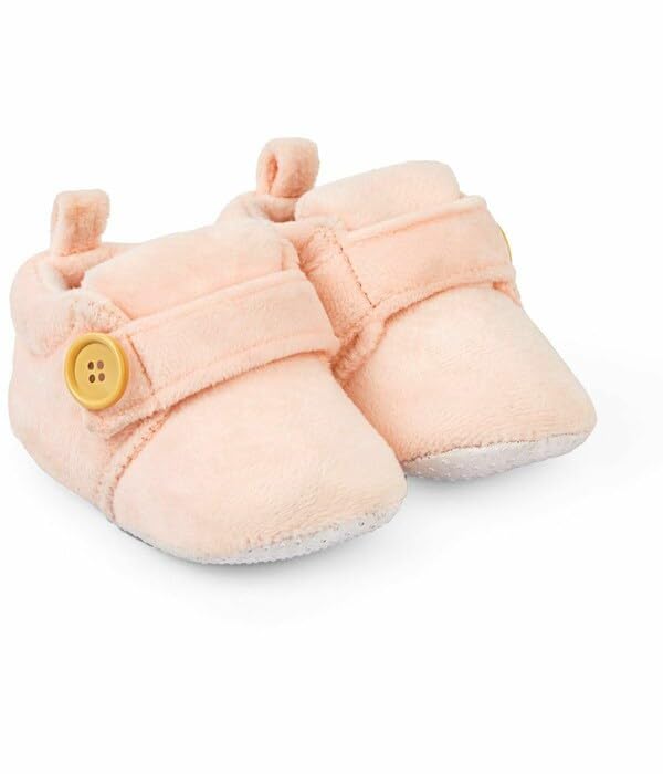 Star Fish Newborn Baby Boys & Girls 3 TO 12 Months Skin Friendly Comfortable & Breathable Cotton Booties (Pink -1212)