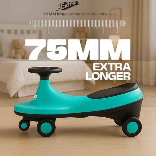Storio Kids Magic Swing Car Twister Ride On | Toy Car with PU Wheels | Toy Car for 3 to 5 Years | Push Ride on Baby Car,100 Kg Capacity | Birthday Gift for Kids Boys and Girls - Blue