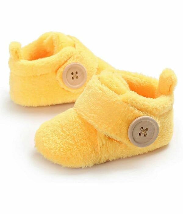 Star Fish Newborn Baby Boys & Girls 3 TO 12 Months Skin Friendly Comfortable & Breathable Cotton Booties (Pink -1212)