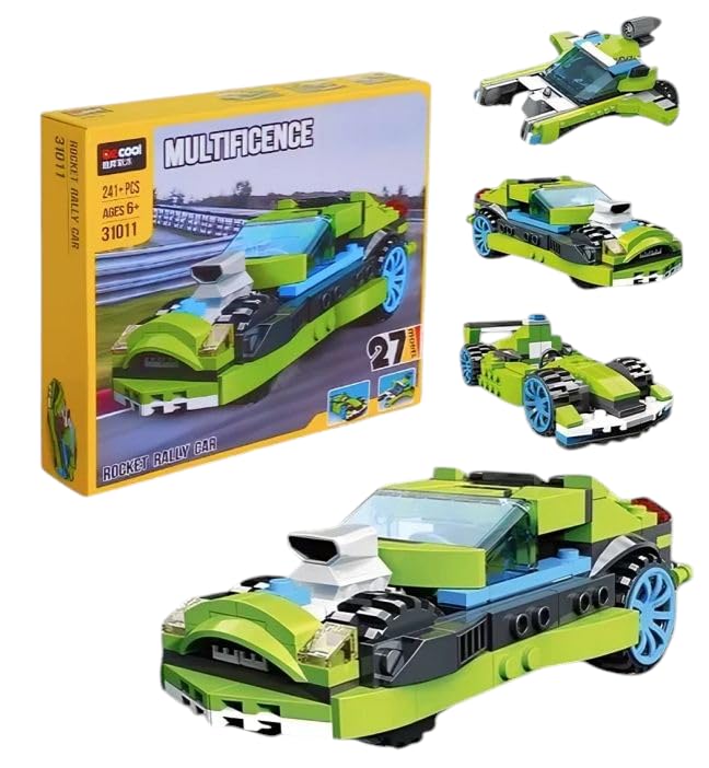 Umadiya® 36-in-1 Magic Building Blocks Set | 256+ Pieces | Creative Construction Toy for Kids | Includes Instruction Manual | Ideal for Boys & Girls Ages 6+ | DIY Brick Robot, Jet, Ship Models