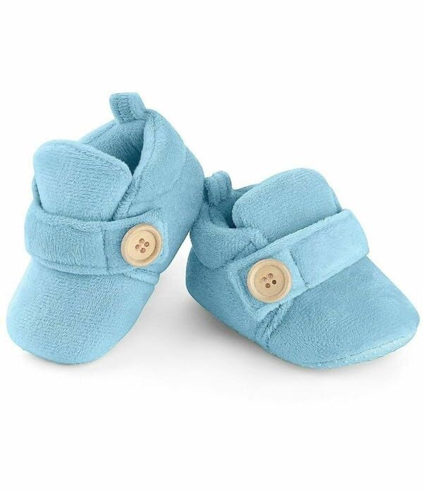 Star Fish Newborn Baby Boys & Girls 3 TO 12 Months Skin Friendly Comfortable & Breathable Cotton Booties (Pink -1212)