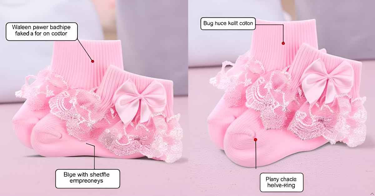 Baby Girls Soft Cotton Lace Ankle Socks - Multicolor Frilly Socks with Bows & Flowers | Pack of 3 | Newborn to 12 Months | Cute Infant Socks for Party