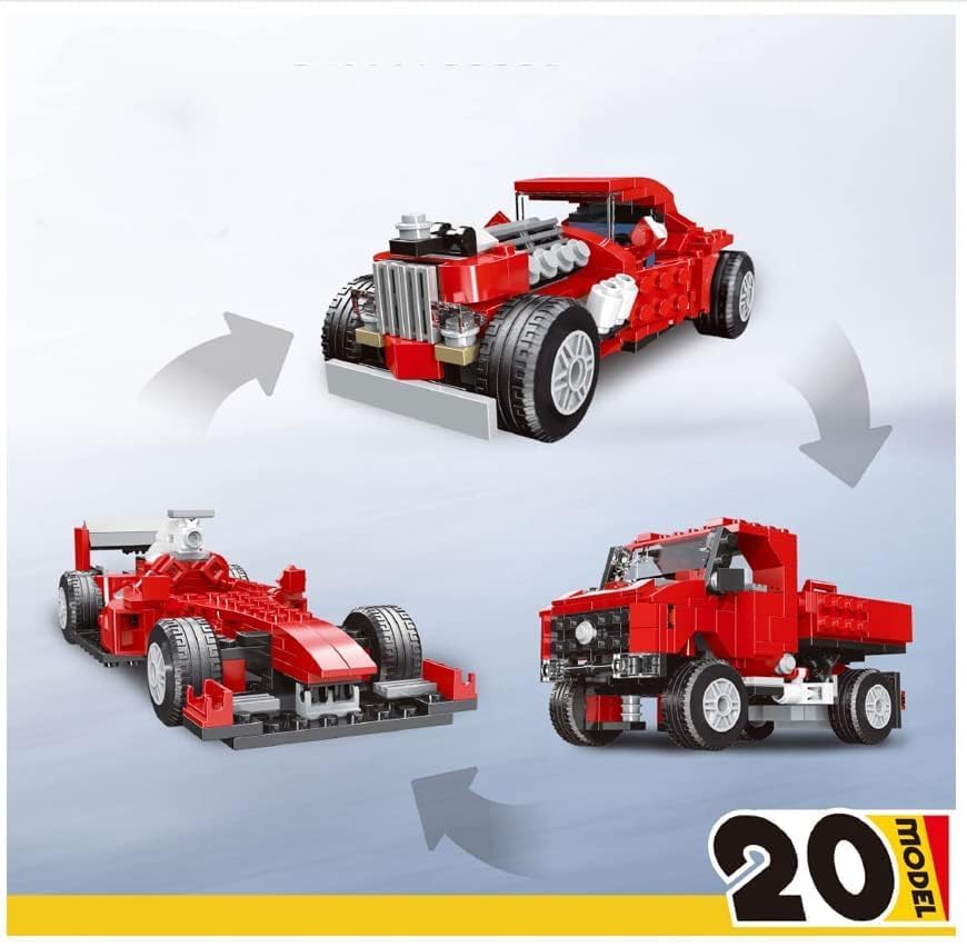 Umadiya® 36-in-1 Magic Building Blocks Set | 256+ Pieces | Creative Construction Toy for Kids | Includes Instruction Manual | Ideal for Boys & Girls Ages 6+ | DIY Brick Robot, Jet, Ship Models