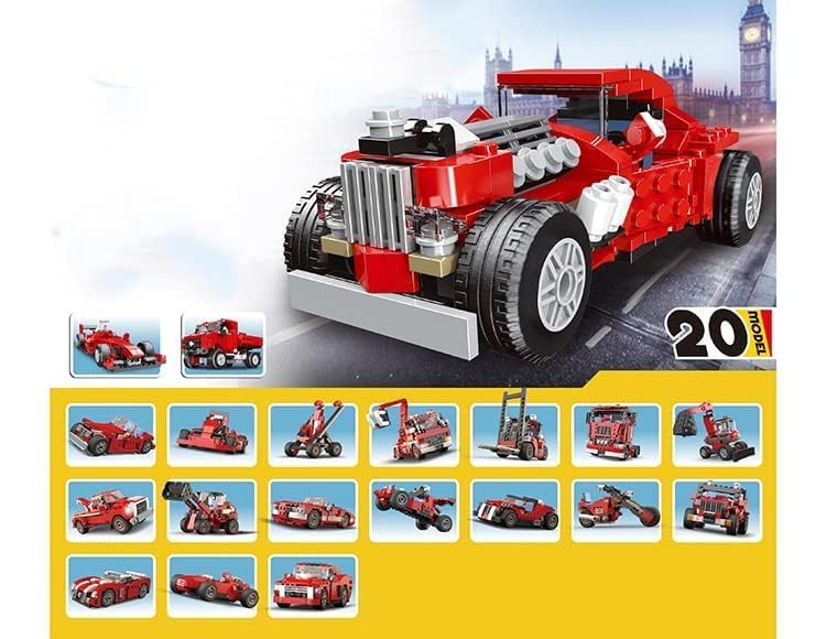 Umadiya® 36-in-1 Magic Building Blocks Set | 256+ Pieces | Creative Construction Toy for Kids | Includes Instruction Manual | Ideal for Boys & Girls Ages 6+ | DIY Brick Robot, Jet, Ship Models