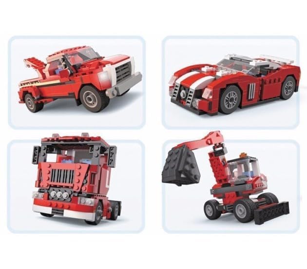 Umadiya® 36-in-1 Magic Building Blocks Set | 256+ Pieces | Creative Construction Toy for Kids | Includes Instruction Manual | Ideal for Boys & Girls Ages 6+ | DIY Brick Robot, Jet, Ship Models