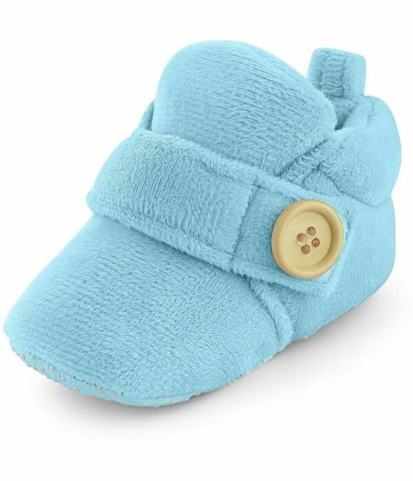 Star Fish Newborn Baby Boys & Girls 3 TO 12 Months Skin Friendly Comfortable & Breathable Cotton Booties (Pink -1212)