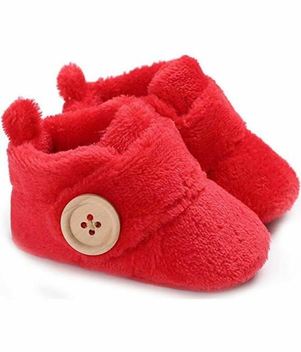 Star Fish Newborn Baby Boys & Girls 3 TO 12 Months Skin Friendly Comfortable & Breathable Cotton Booties (Pink -1212)