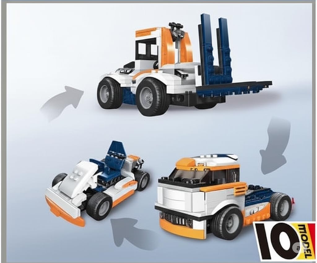Umadiya® 36-in-1 Magic Building Blocks Set | 256+ Pieces | Creative Construction Toy for Kids | Includes Instruction Manual | Ideal for Boys & Girls Ages 6+ | DIY Brick Robot, Jet, Ship Models