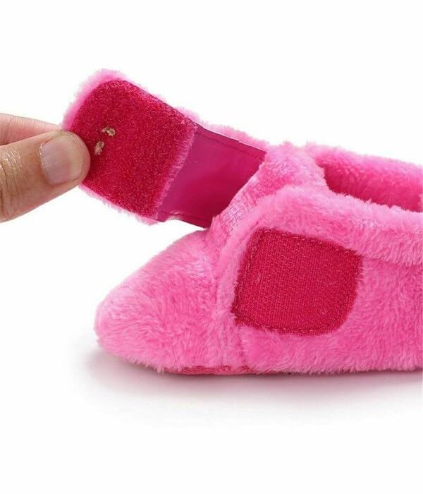 Star Fish Newborn Baby Boys & Girls 3 TO 12 Months Skin Friendly Comfortable & Breathable Cotton Booties (Pink -1212)