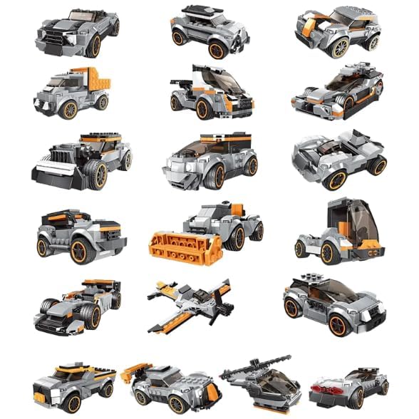 Umadiya® 36-in-1 Magic Building Blocks Set | 256+ Pieces | Creative Construction Toy for Kids | Includes Instruction Manual | Ideal for Boys & Girls Ages 6+ | DIY Brick Robot, Jet, Ship Models