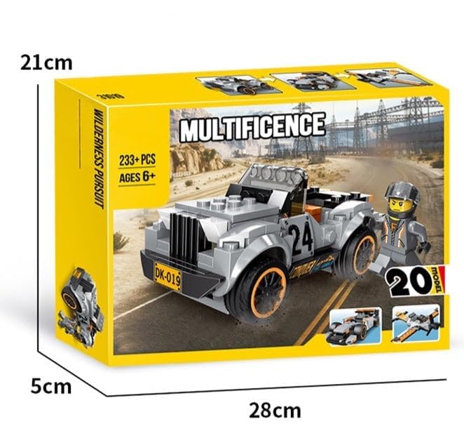 Umadiya® 36-in-1 Magic Building Blocks Set | 256+ Pieces | Creative Construction Toy for Kids | Includes Instruction Manual | Ideal for Boys & Girls Ages 6+ | DIY Brick Robot, Jet, Ship Models
