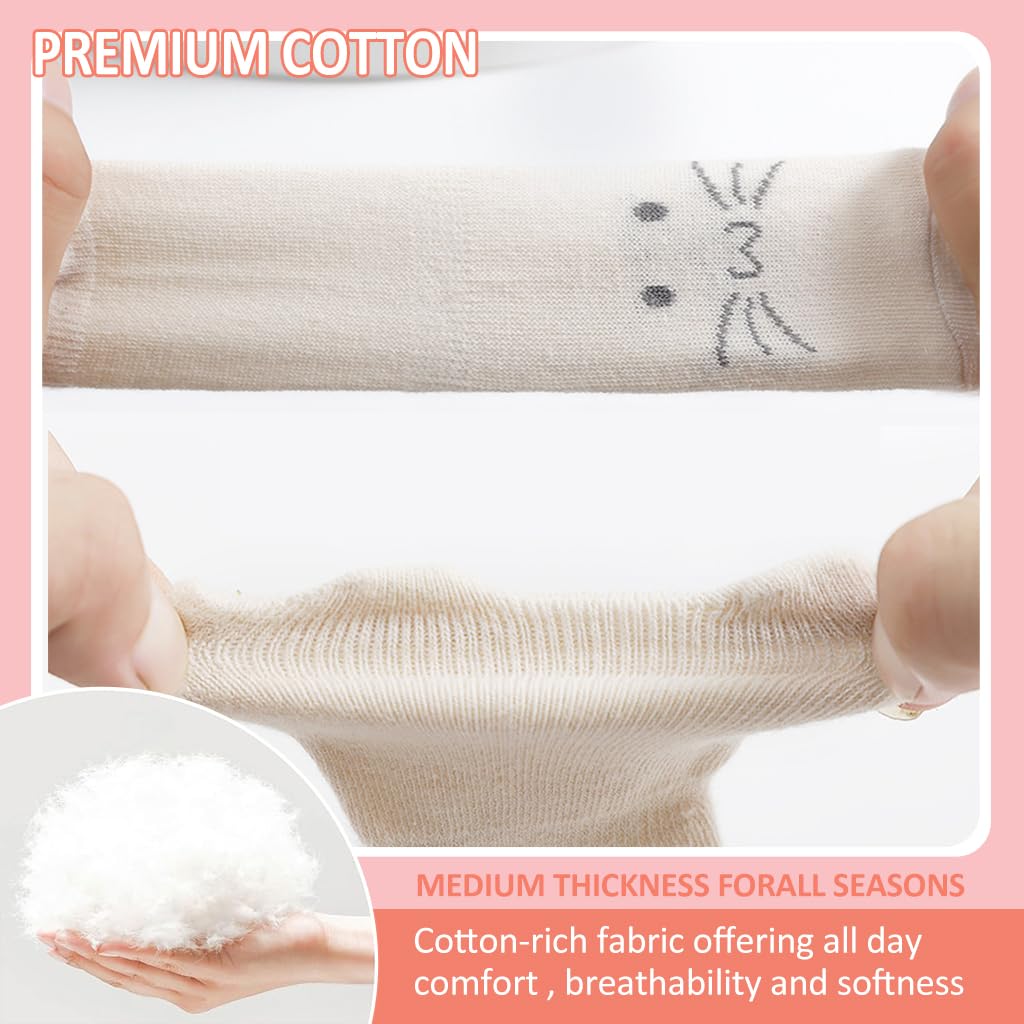 SNOWIE SOFT® 5 Pairs Baby Socks Set, Antislip Socks for New Born Baby 0-3 Years, Non Slip Grip Ankle Socks with Non Skid Soles for Infants Baby Shower Gifts