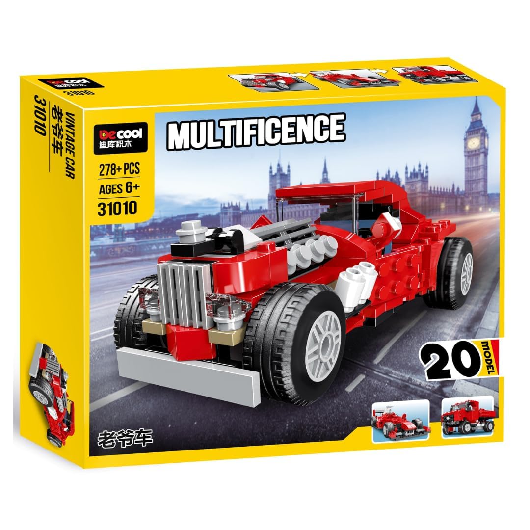 Umadiya® 36-in-1 Magic Building Blocks Set | 256+ Pieces | Creative Construction Toy for Kids | Includes Instruction Manual | Ideal for Boys & Girls Ages 6+ | DIY Brick Robot, Jet, Ship Models