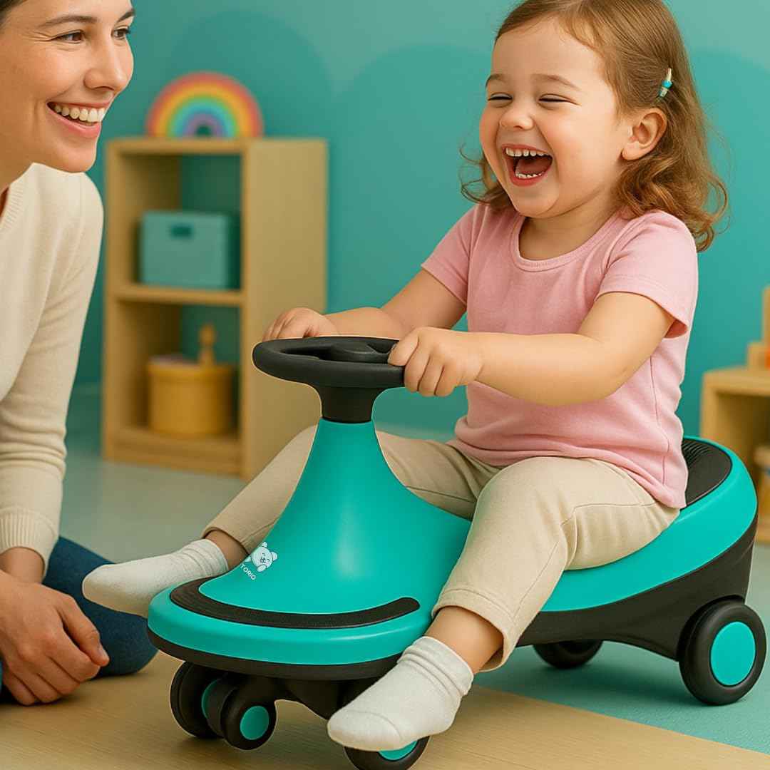 Storio Kids Magic Swing Car Twister Ride On | Toy Car with PU Wheels | Toy Car for 3 to 5 Years | Push Ride on Baby Car,100 Kg Capacity | Birthday Gift for Kids Boys and Girls - Blue