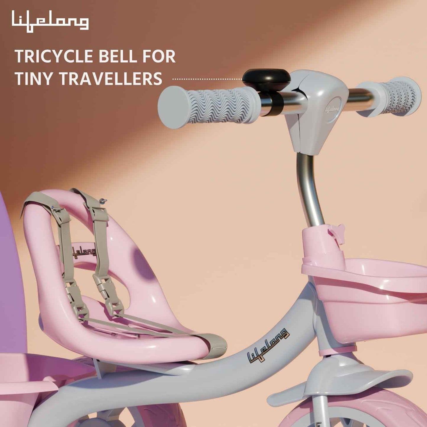 Lifelong Trike Cycle for Kids Cycle 2-5 Years - Tricycles for Boy & Girl - Baby Cycle - Bicycle for Kids - Bike with 3 EVA Wheels, Bell & Basket -Durable Tricycle with Parental Control