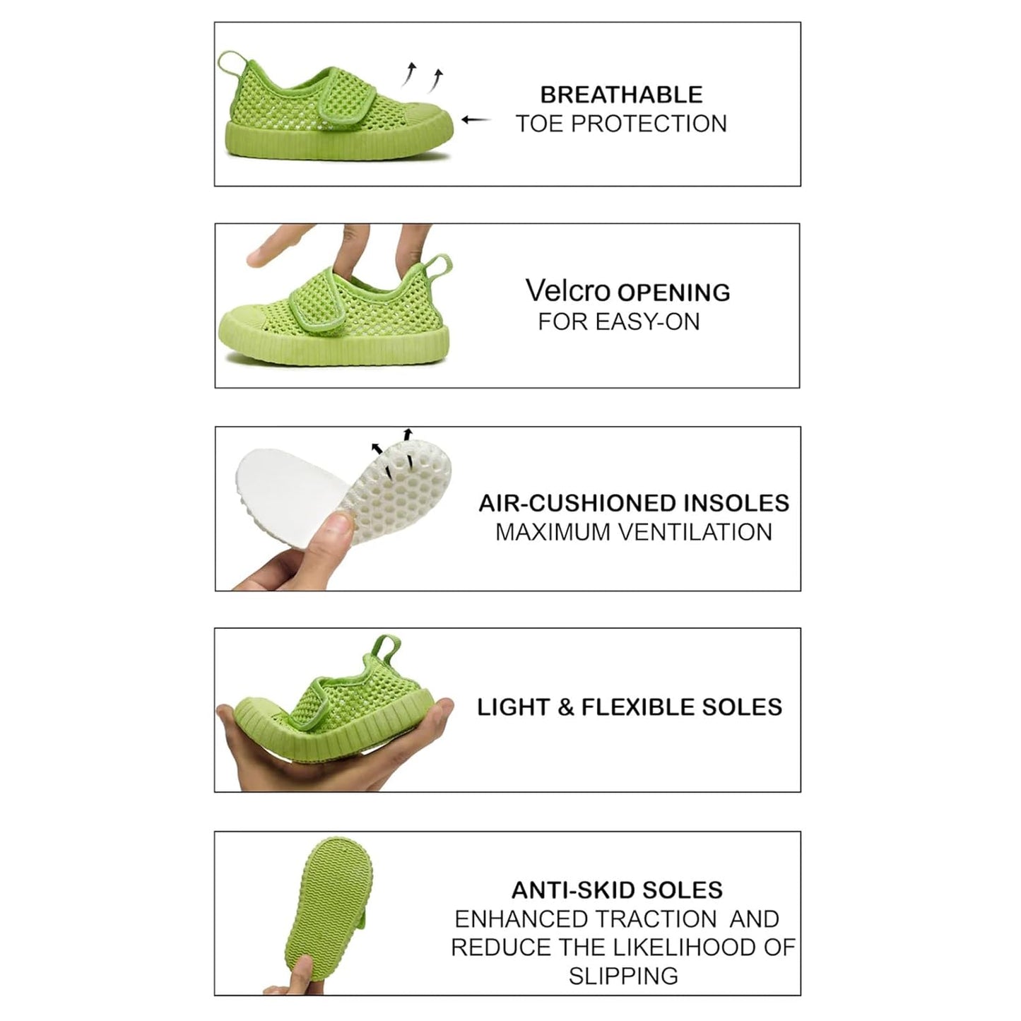 ONYC AIRY Toddler First Step Breathable Shoes for Boys and Girls