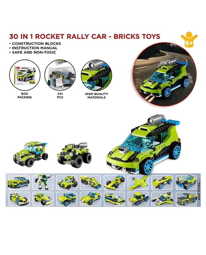 Umadiya® 36-in-1 Magic Building Blocks Set | 256+ Pieces | Creative Construction Toy for Kids | Includes Instruction Manual | Ideal for Boys & Girls Ages 6+ | DIY Brick Robot, Jet, Ship Models
