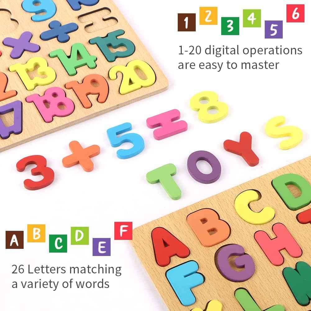 Niwlix Wooden Learning Educational Board for Kids, Puzzle Toys for 2+ Years Old Boys & Girls Educational Toys for Toddlers & Preschoolers, ABCD for Kids(Alphabets, Numbers & Shapes)