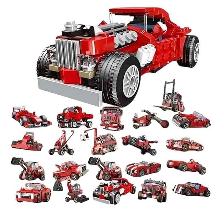 Umadiya® 36-in-1 Magic Building Blocks Set | 256+ Pieces | Creative Construction Toy for Kids | Includes Instruction Manual | Ideal for Boys & Girls Ages 6+ | DIY Brick Robot, Jet, Ship Models