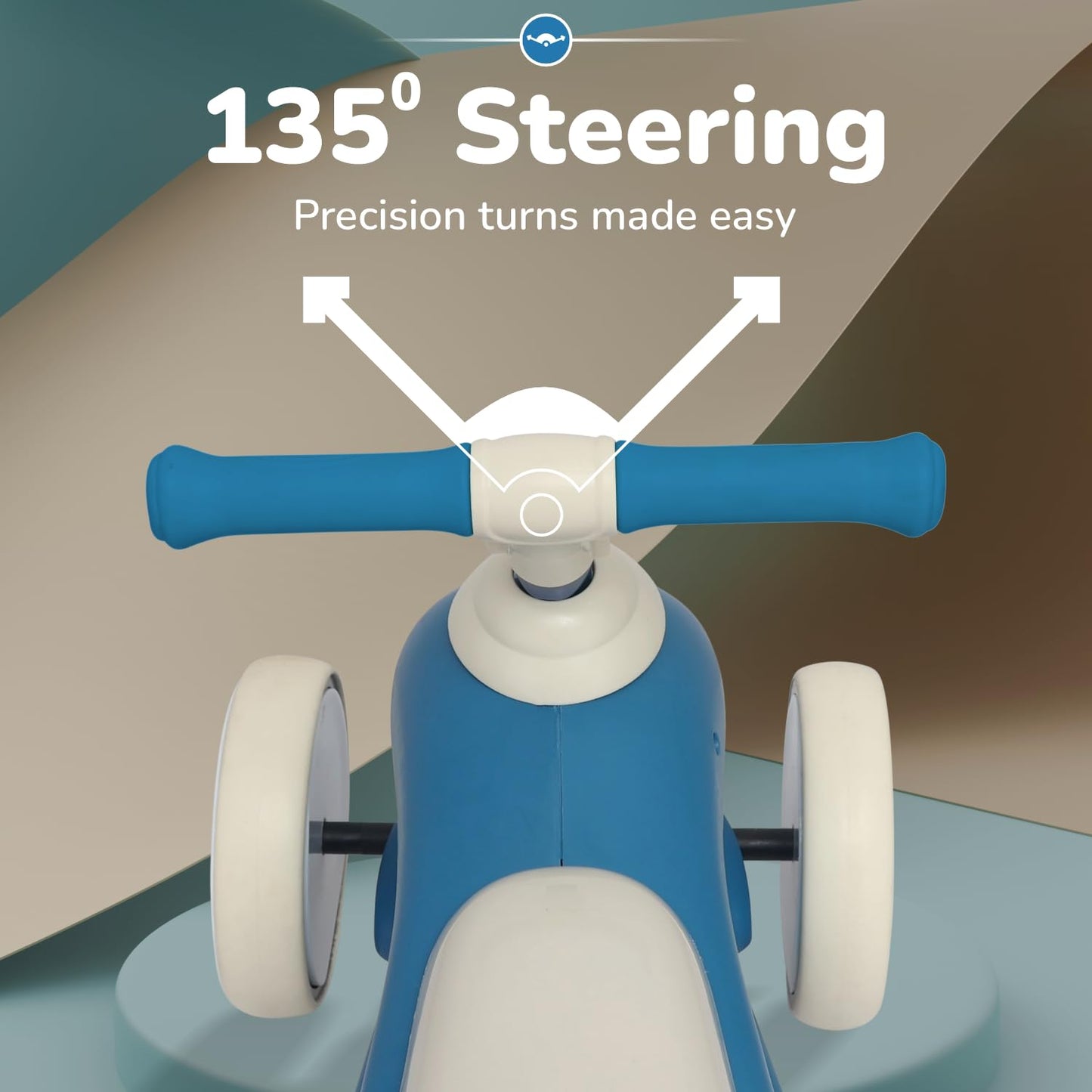 R for Rabbit Speedster Zoomy Push Ride-On for Baby, Wide TPE Wheels with Ergonomic & Comfortable Seat, Non Slip Footrest for 1 to 4 Years Kids, 20 Kgs Weight Capacity (Blue Grey)