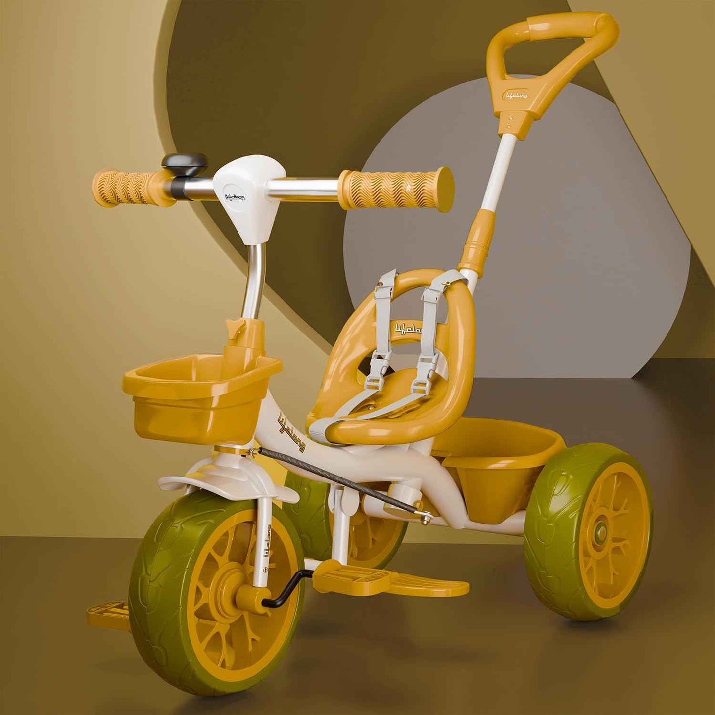 Lifelong Trike Cycle for Kids Cycle 2-5 Years - Tricycles for Boy & Girl - Baby Cycle - Bicycle for Kids - Bike with 3 EVA Wheels, Bell & Basket -Durable Tricycle with Parental Control