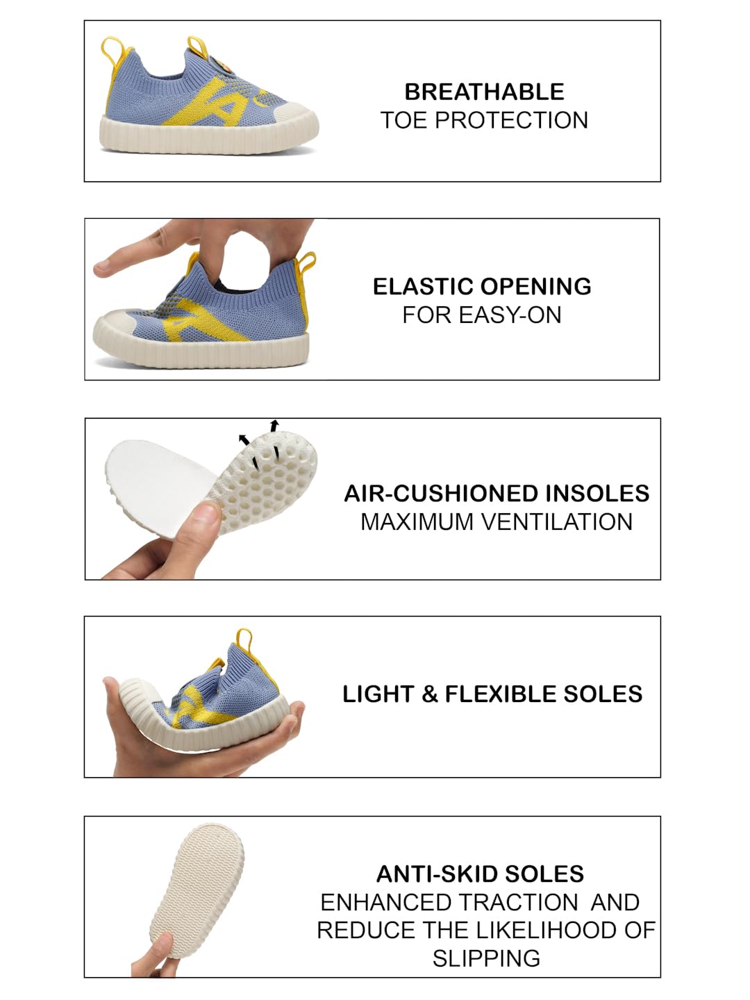 ONYC Ducky Toddler Girls First Step Slip-On Sneakers