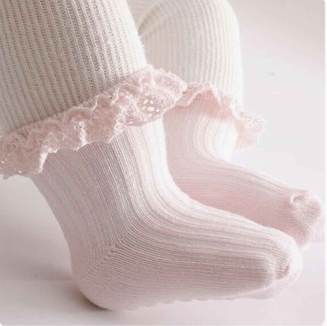 heartbury Cute and Colorful 100% Cotton Baby Girls Anti Slip Socks Frill &Ruffle Socks for Baby Girls, Grip socks for Baby