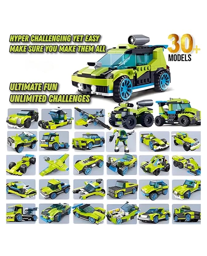 Umadiya® 36-in-1 Magic Building Blocks Set | 256+ Pieces | Creative Construction Toy for Kids | Includes Instruction Manual | Ideal for Boys & Girls Ages 6+ | DIY Brick Robot, Jet, Ship Models