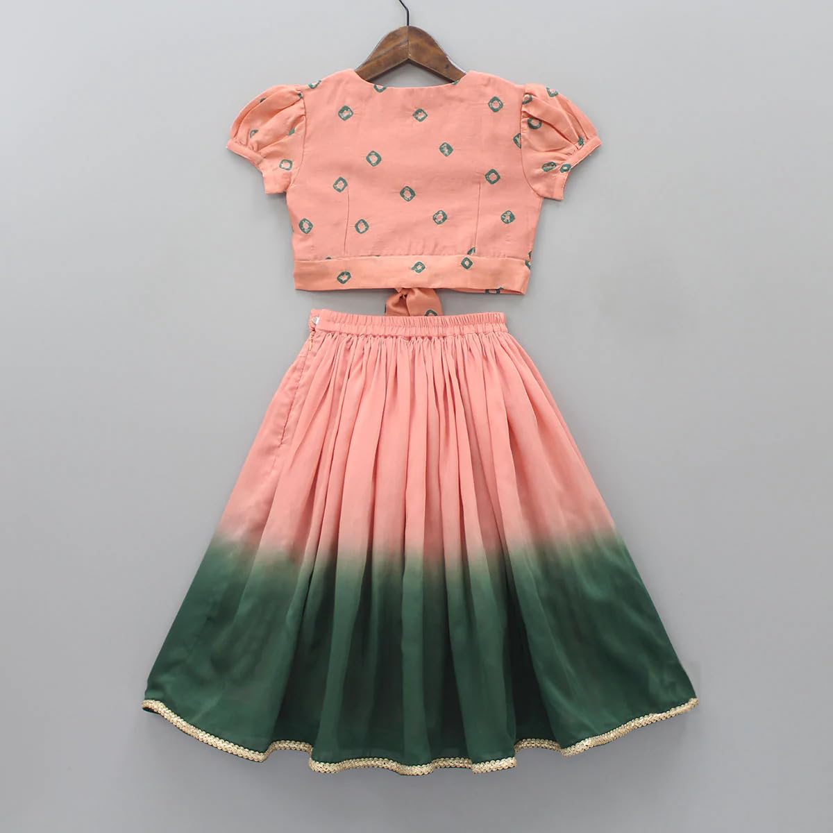 GORLYA Girls Ethnic Wear Rayon Flower Printed Readymade Lehenga Choli Set