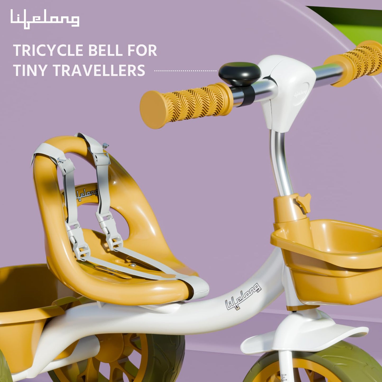 Lifelong Trike Cycle for Kids Cycle 2-5 Years - Tricycles for Boy & Girl - Baby Cycle - Bicycle for Kids - Bike with 3 EVA Wheels, Bell & Basket -Durable Tricycle with Parental Control