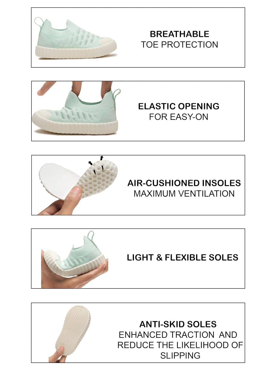 ONYC Cloudy Toddlers's First Step Walking Shoes - Sea Green (Unisex for Boys and Girls)