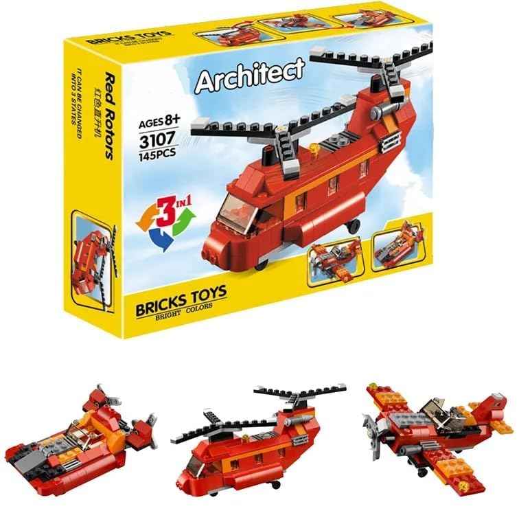 Umadiya® 36-in-1 Magic Building Blocks Set | 256+ Pieces | Creative Construction Toy for Kids | Includes Instruction Manual | Ideal for Boys & Girls Ages 6+ | DIY Brick Robot, Jet, Ship Models