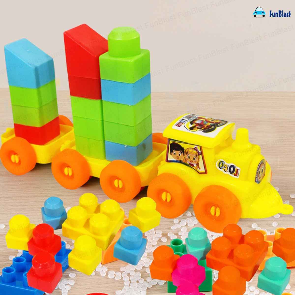 FunBlast DIY Plastic Building Blocks for Kids Building Blocks Toy for Kids Puzzle Games for Kid, Toys for Children Educational & Learning Toy for Kid, Girls & Boys - (250+ Blocks with 38 Wheels)