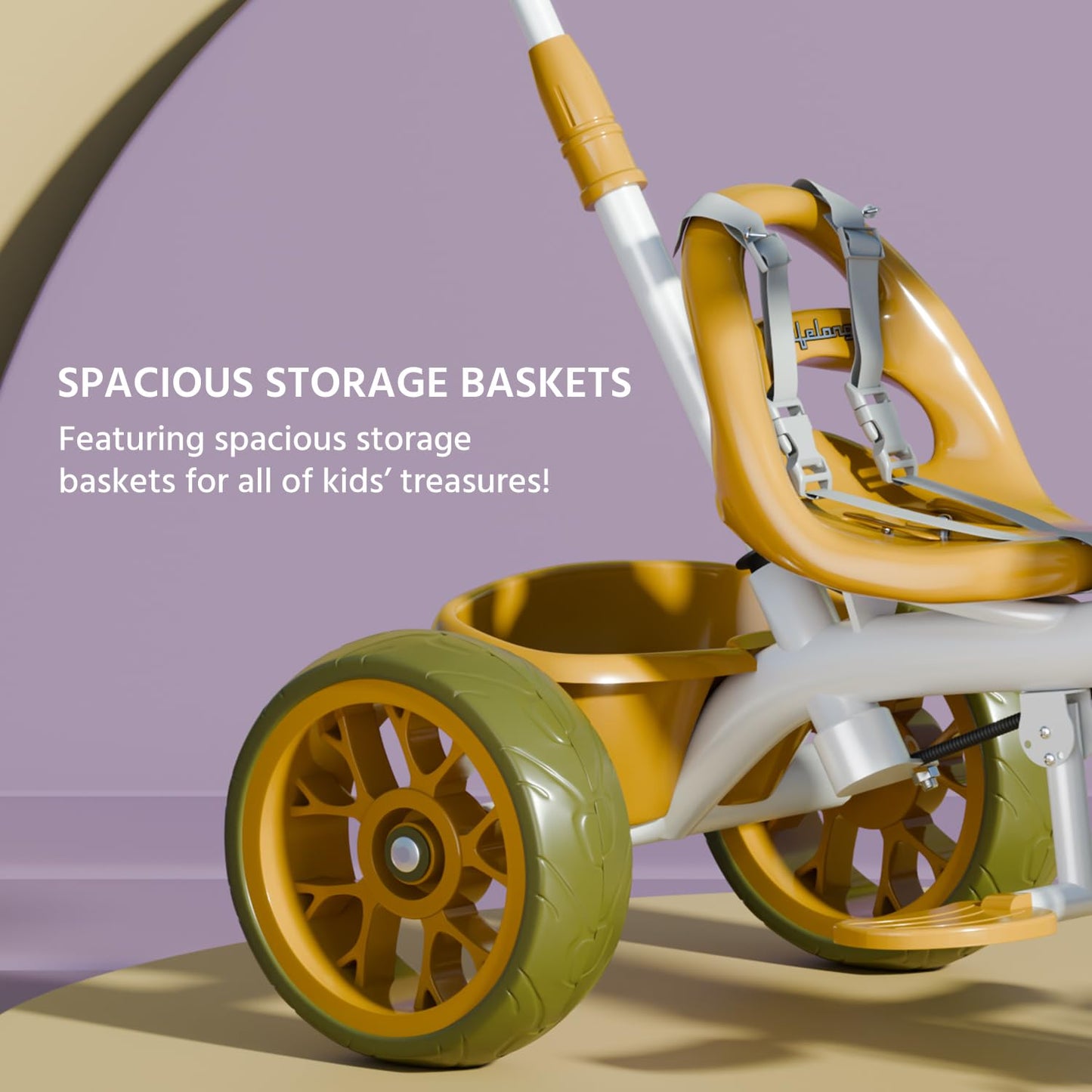 Lifelong Trike Cycle for Kids Cycle 2-5 Years - Tricycles for Boy & Girl - Baby Cycle - Bicycle for Kids - Bike with 3 EVA Wheels, Bell & Basket -Durable Tricycle with Parental Control