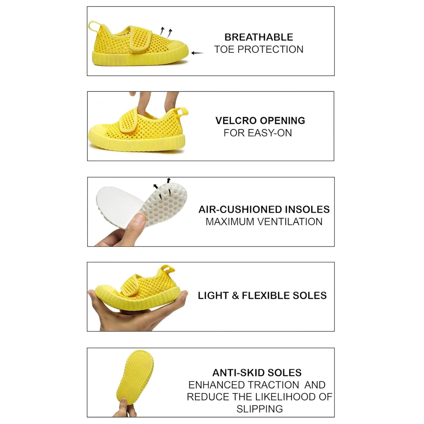 ONYC AIRY Toddler First Step Breathable Shoes for Boys and Girls