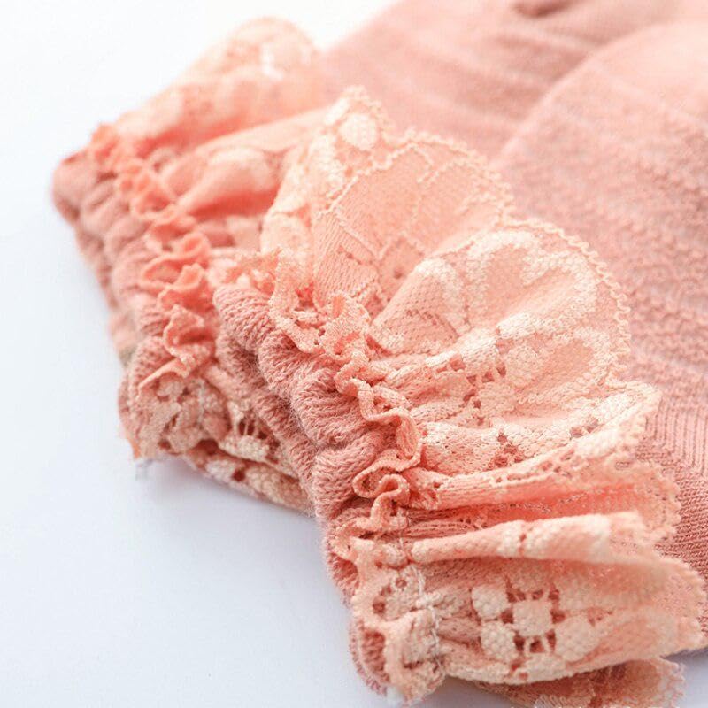 CUTEABLY Baby Girl Cotton Casual Socks, Ruffle Lace Design, Assorted Colours, Short Length, (Assorted)