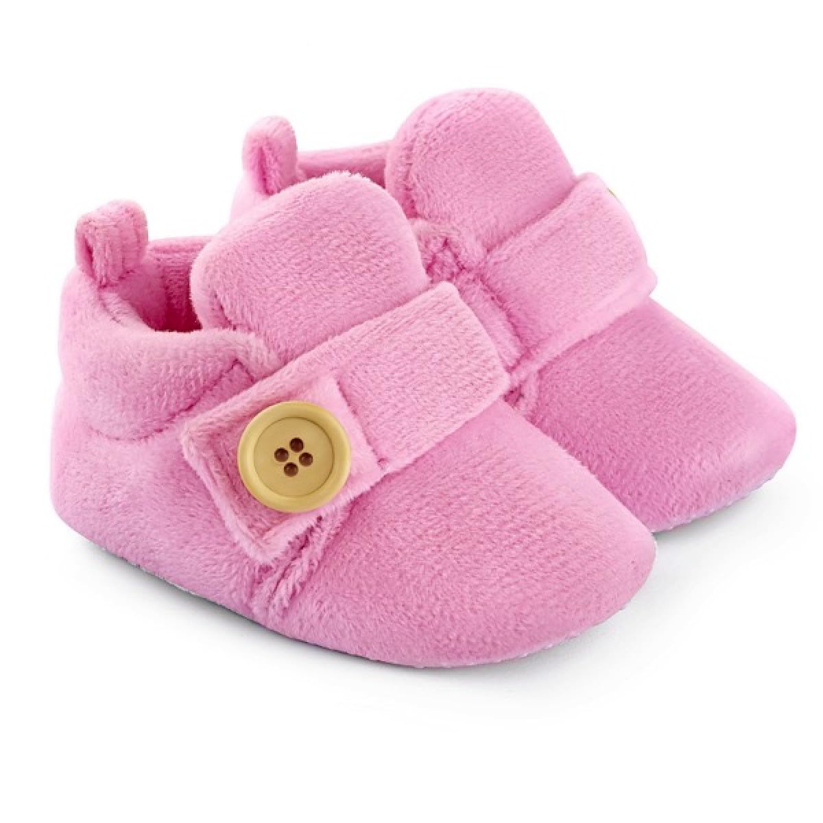 Star Fish Newborn Baby Boys & Girls 3 TO 12 Months Skin Friendly Comfortable & Breathable Cotton Booties (Pink -1212)