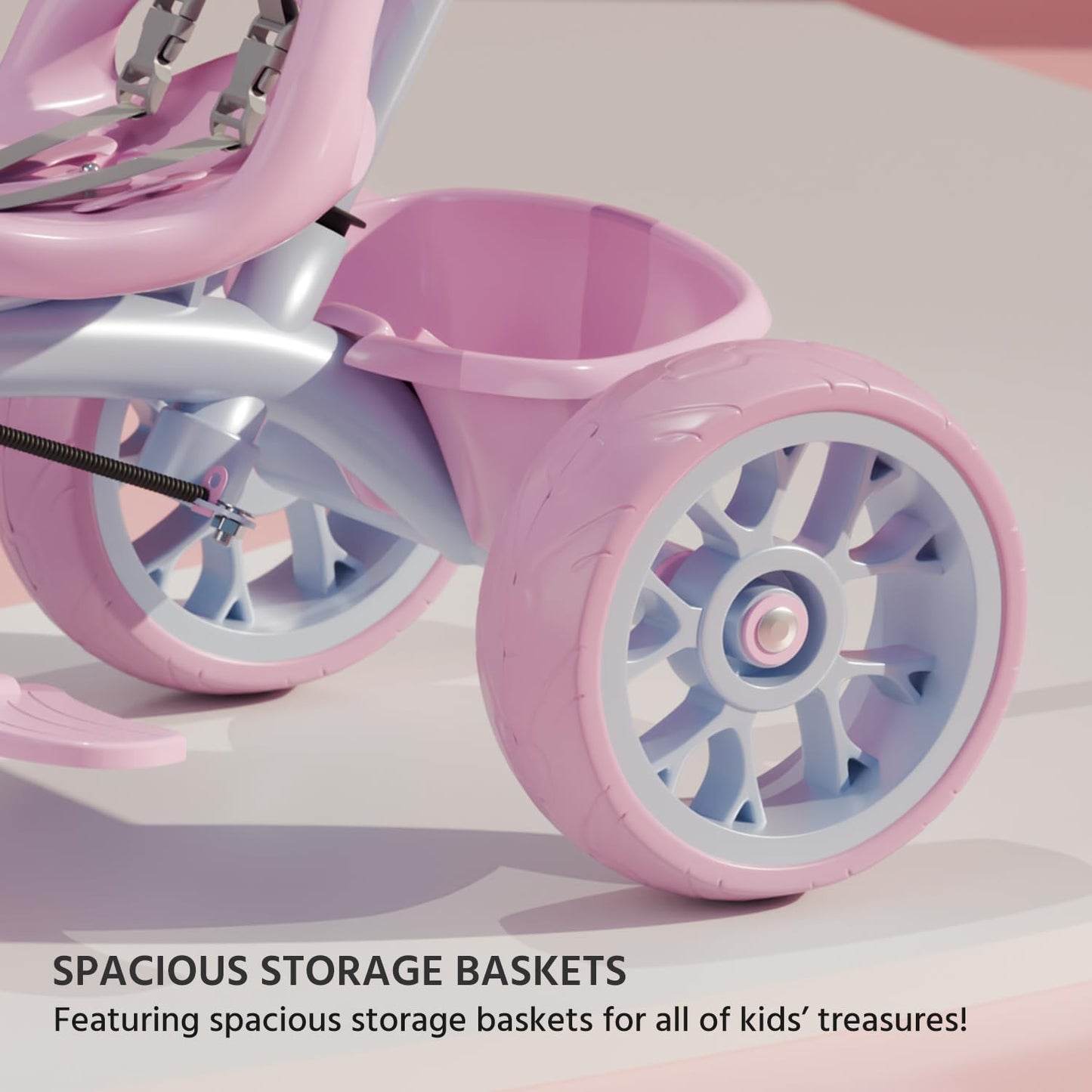 Lifelong Trike Cycle for Kids Cycle 2-5 Years - Tricycles for Boy & Girl - Baby Cycle - Bicycle for Kids - Bike with 3 EVA Wheels, Bell & Basket -Durable Tricycle with Parental Control