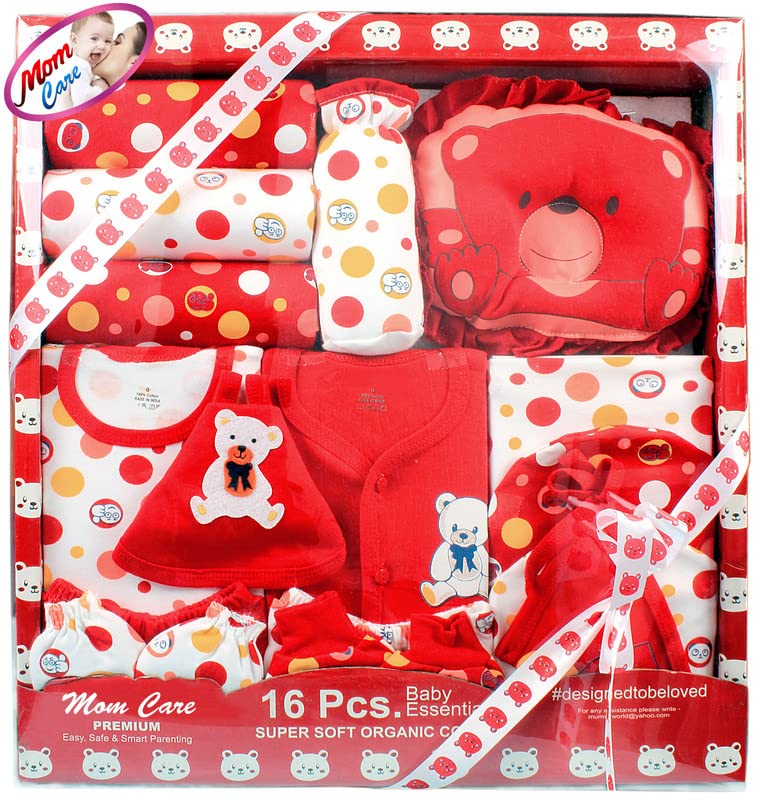 MOM CARE Newborn Baby Gift Set Has All Newborn Baby Essential Clothes in Baby Gift Set for or Girls Unisex 11 pcs Yellow