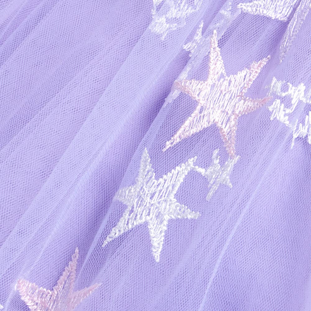 Hopscotch Girl's Fit And Flare Knee Length Sleeveless Star Embroidered Party Dress