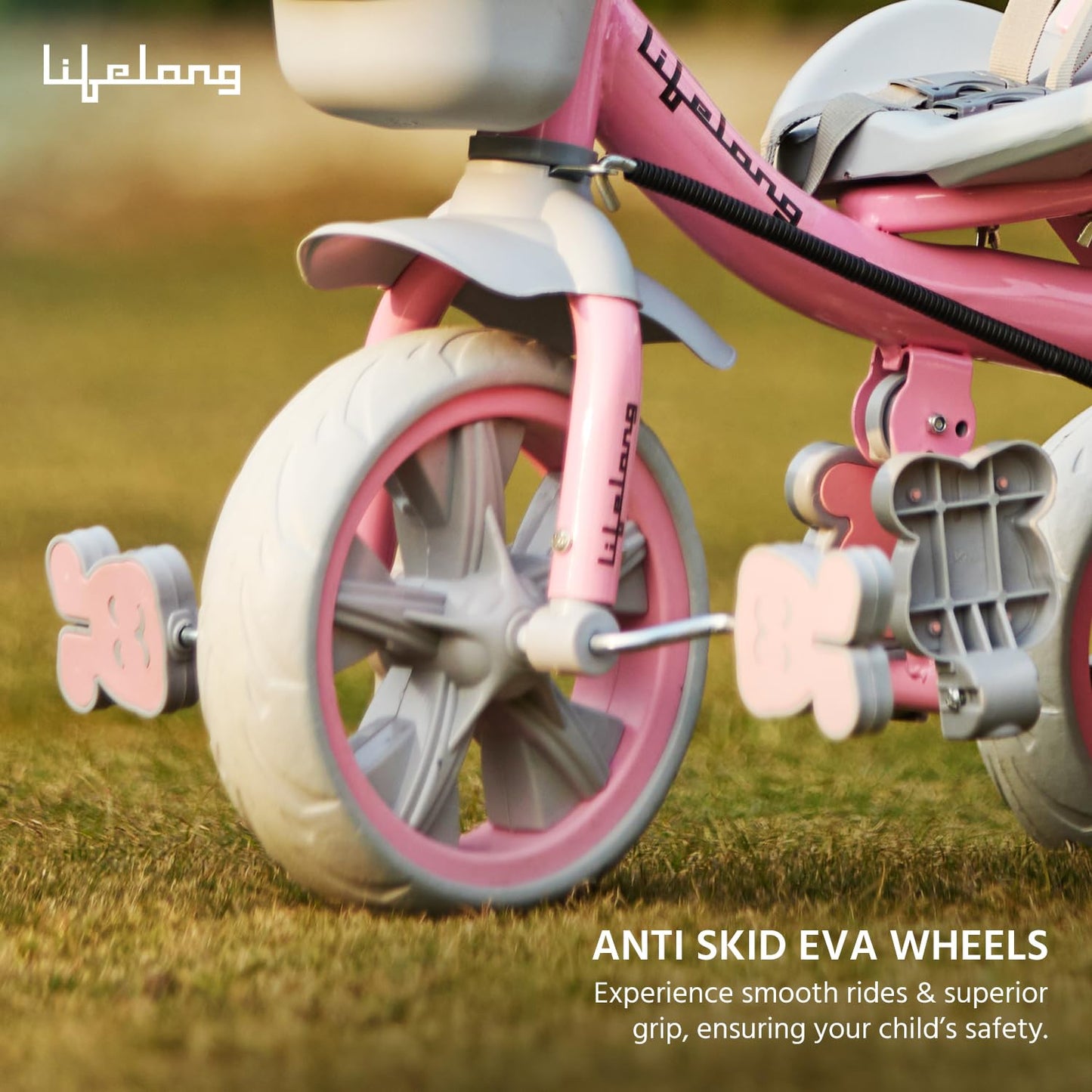Lifelong Trike Cycle for Kids Cycle 2-5 Years - Tricycles for Boy & Girl - Baby Cycle - Bicycle for Kids - Bike with 3 EVA Wheels, Bell & Basket -Durable Tricycle with Parental Control