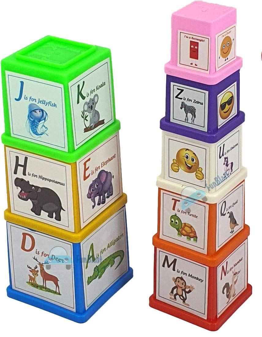 FunBlast DIY Plastic Building Blocks for Kids Building Blocks Toy for Kids Puzzle Games for Kid, Toys for Children Educational & Learning Toy for Kid, Girls & Boys - (250+ Blocks with 38 Wheels)