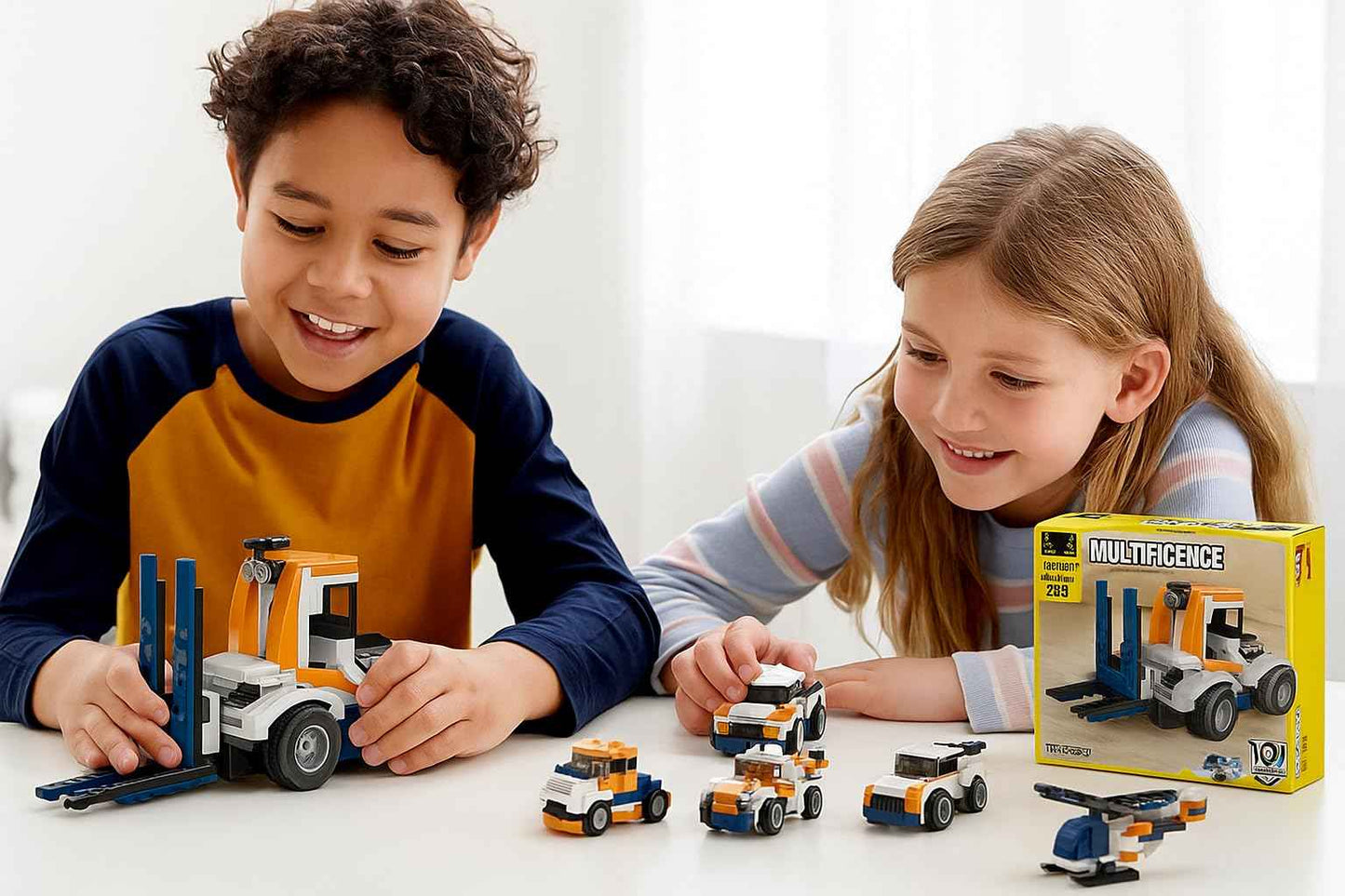 Umadiya® 36-in-1 Magic Building Blocks Set | 256+ Pieces | Creative Construction Toy for Kids | Includes Instruction Manual | Ideal for Boys & Girls Ages 6+ | DIY Brick Robot, Jet, Ship Models