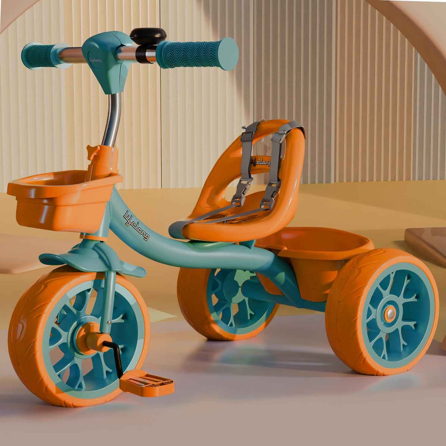 Lifelong Trike Cycle for Kids Cycle 2-5 Years - Tricycles for Boy & Girl - Baby Cycle - Bicycle for Kids - Bike with 3 EVA Wheels, Bell & Basket -Durable Tricycle with Parental Control