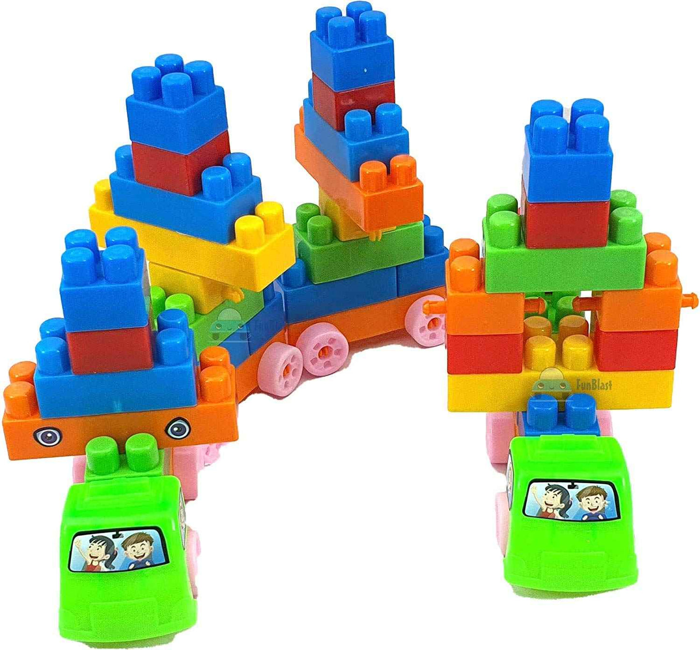 FunBlast DIY Plastic Building Blocks for Kids Building Blocks Toy for Kids Puzzle Games for Kid, Toys for Children Educational & Learning Toy for Kid, Girls & Boys - (250+ Blocks with 38 Wheels)