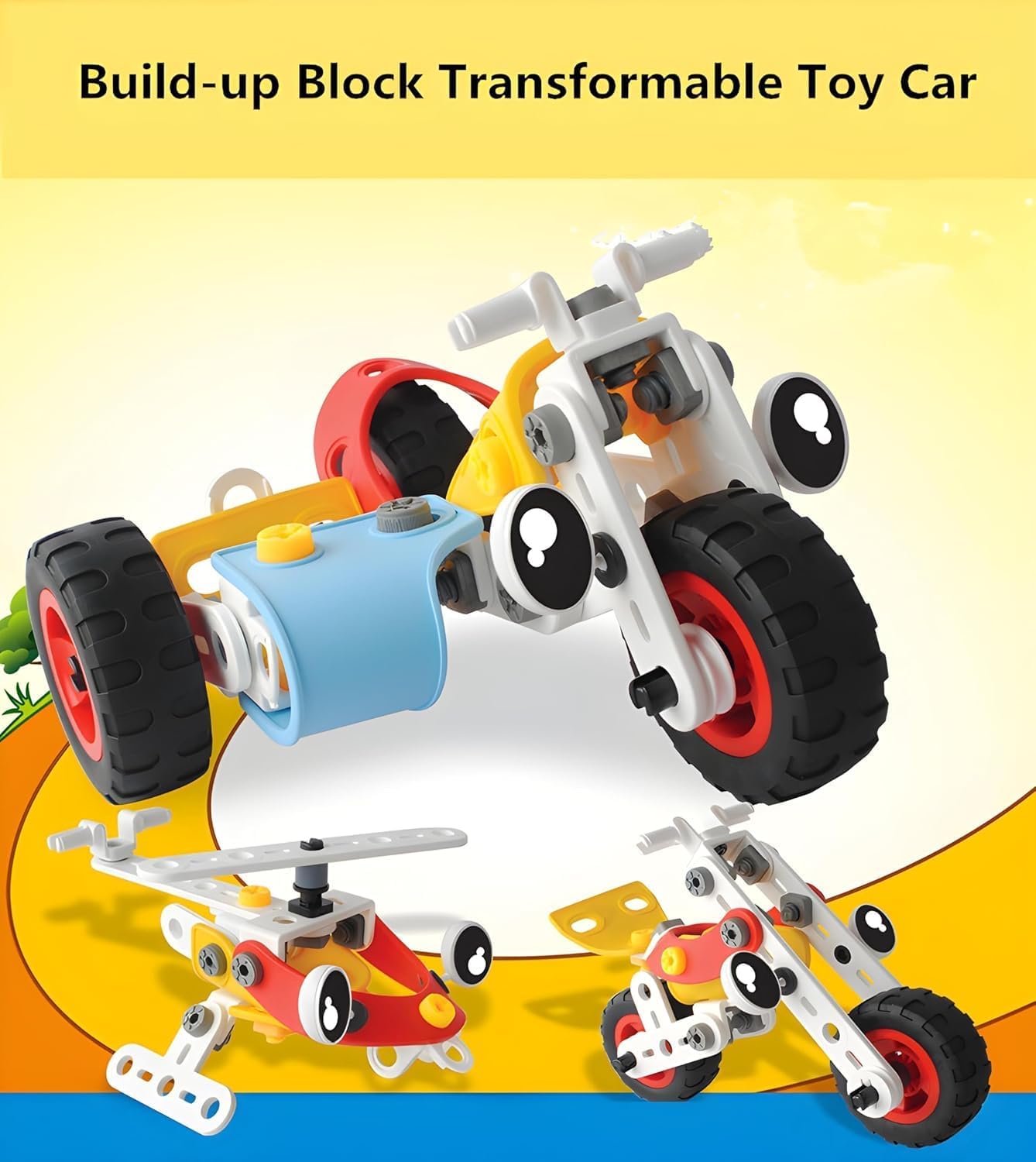 Umadiya® 36-in-1 Magic Building Blocks Set | 256+ Pieces | Creative Construction Toy for Kids | Includes Instruction Manual | Ideal for Boys & Girls Ages 6+ | DIY Brick Robot, Jet, Ship Models