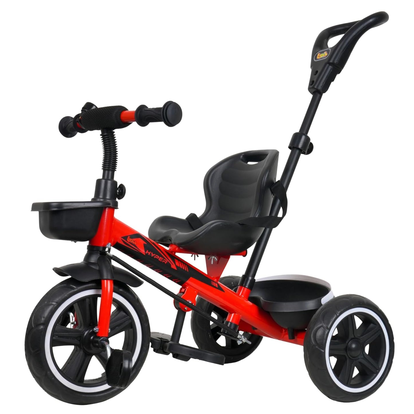 Luusa® TFT Hyper 500 PRO Canopy Plug N Play Tricycle/Baby Tricycle with Parental Control for Age Group 2+ Years Boys/Girls/Carrying Capacity Upto 30-KGS Proudly Made in India (ICE-Blue)